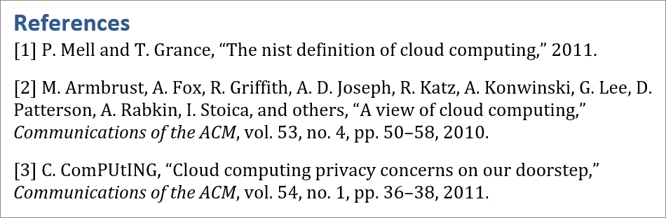 Docx end-of-document bibliography in IEEE style
